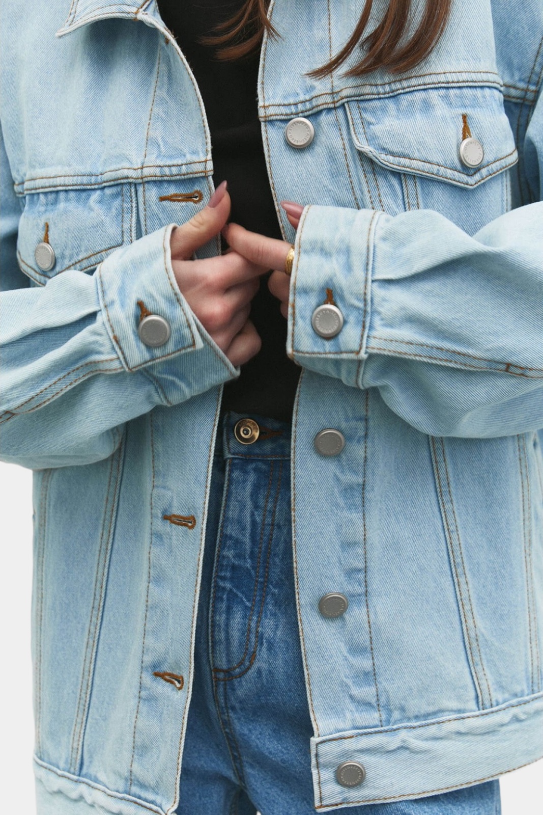 Блакитна джинсова куртка Oversize