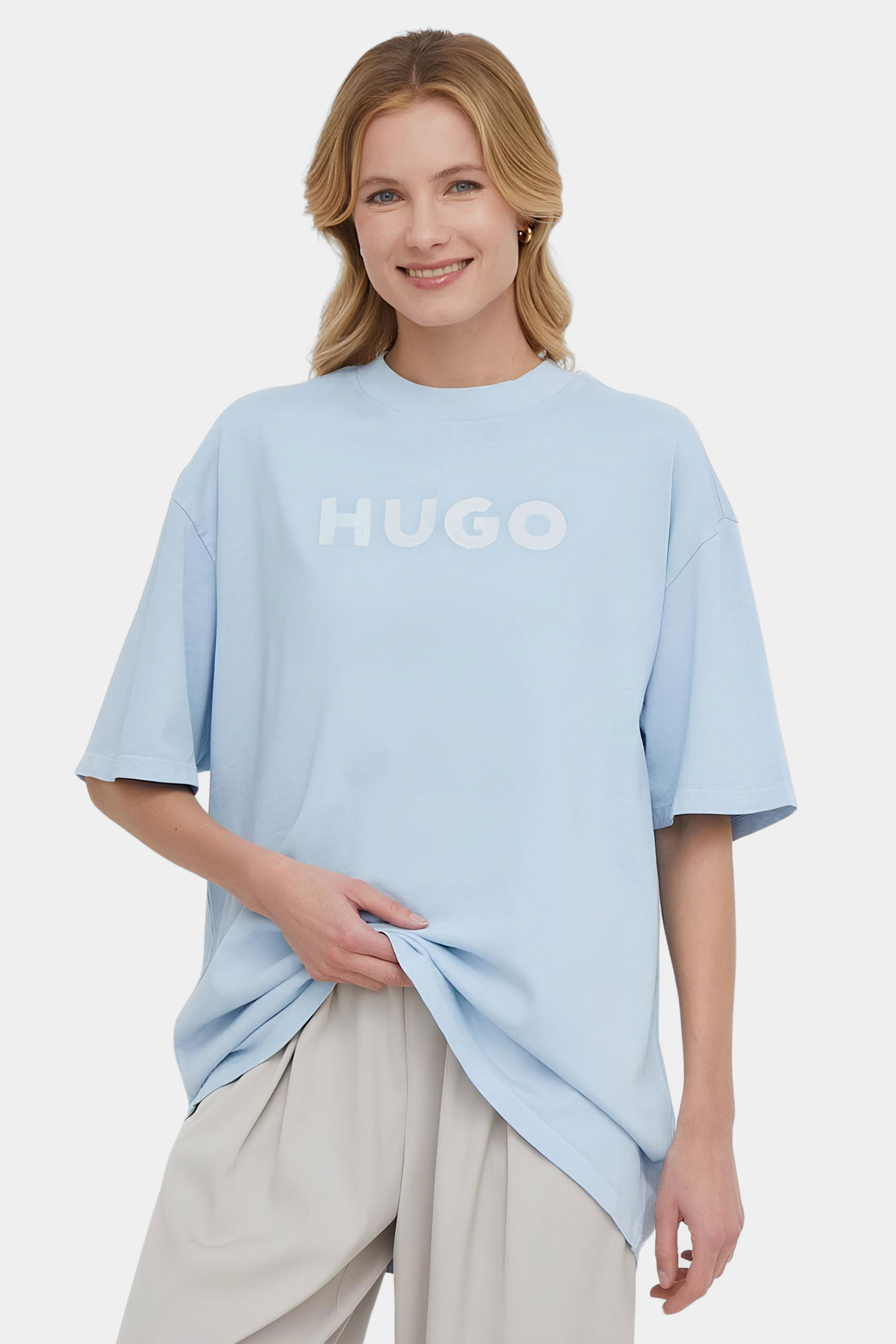 Голубая футболка HUGO