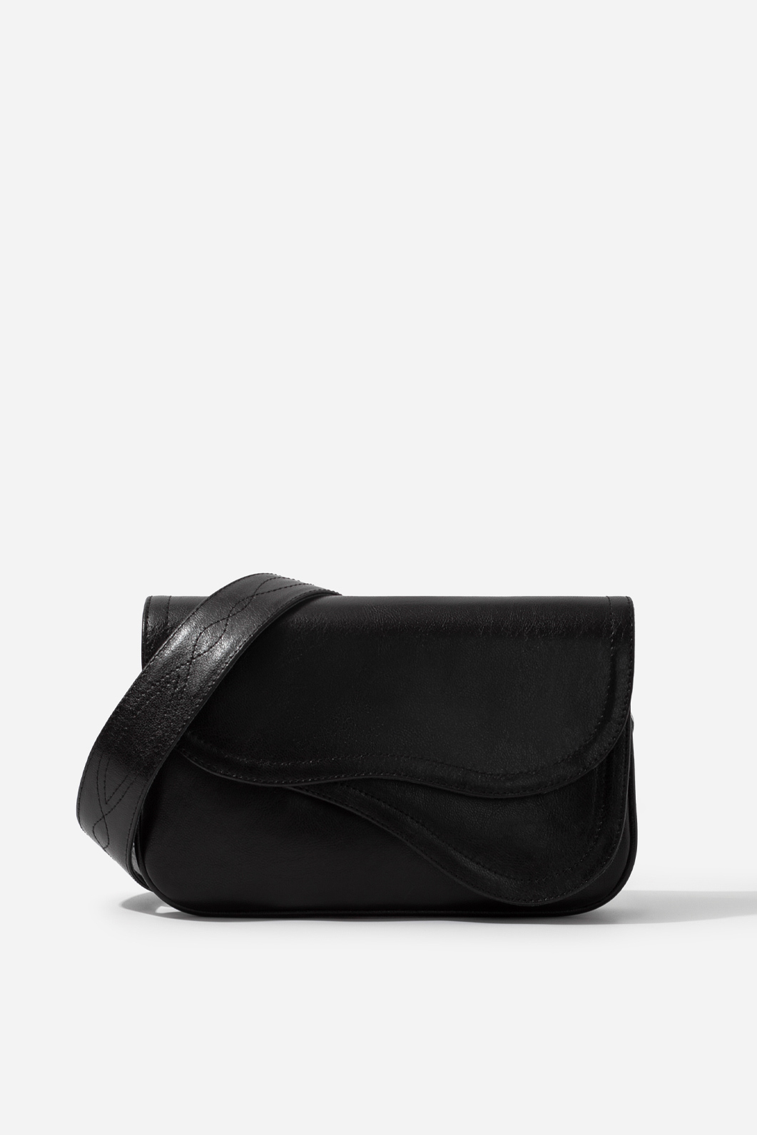 Чорна сумка Saddle Bag 2 Kachorovska